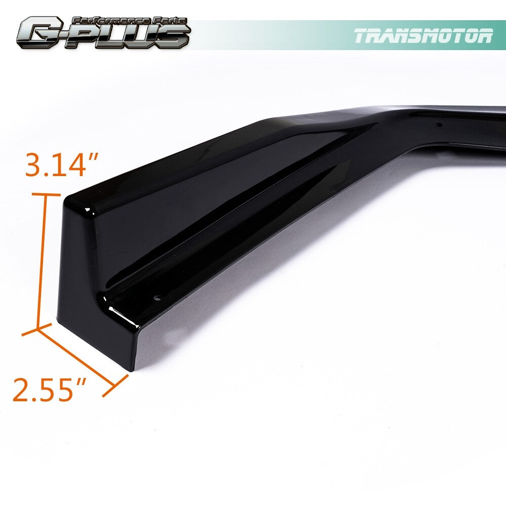 Front Bumper Lip Pan Kit Black Fits 15-20 for Subaru WRX STI Sedan CS Style - v