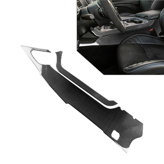 Carbon Fiber Gear Shift Side Panel Cover Trim for Dodge for Challenger 2015-2024 17