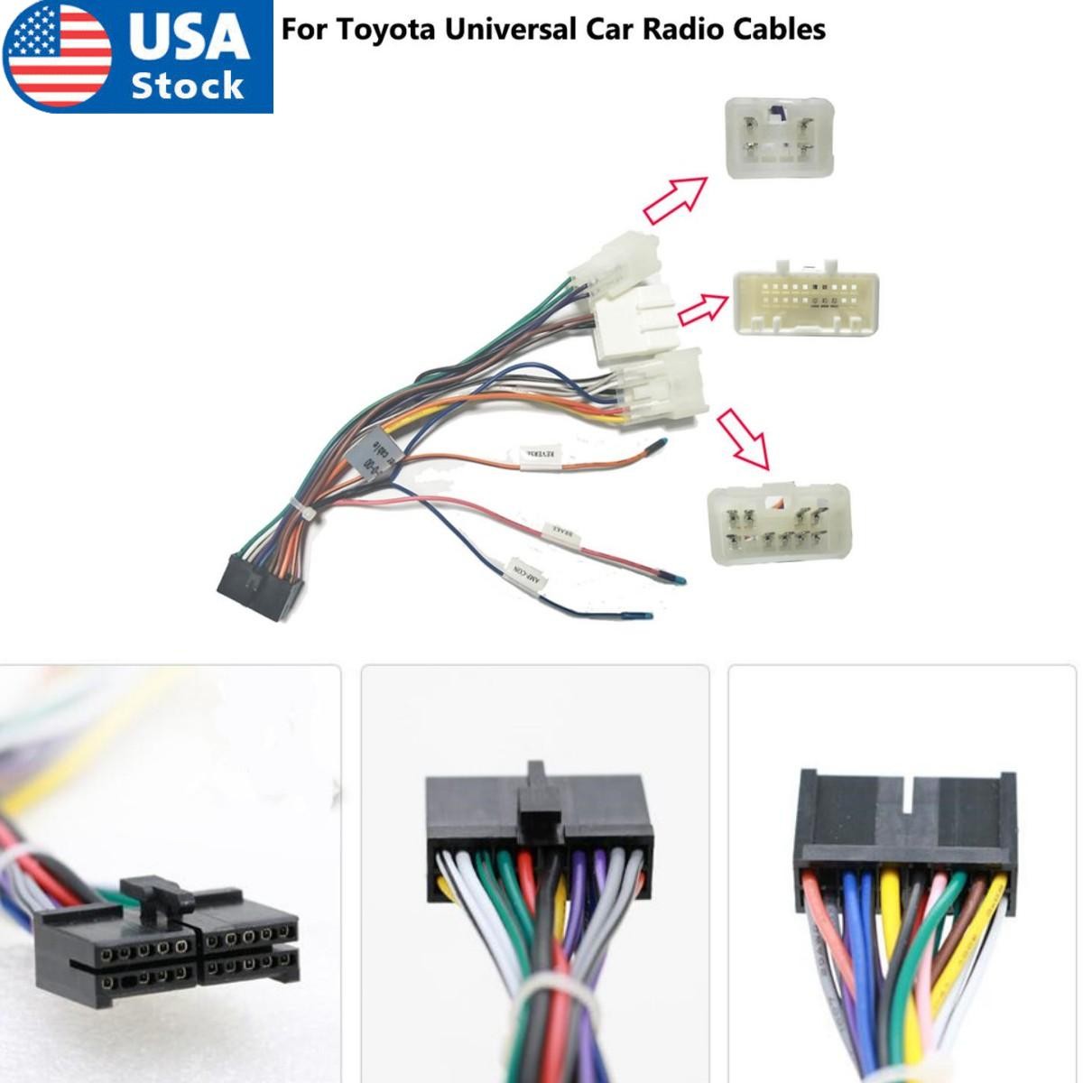 Stereo Wiring Harness Connector Adapter Android Power Cable Harness for Toyota Q