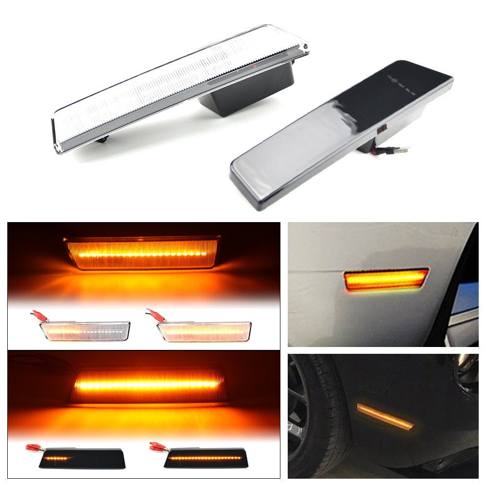 LED Dynamic Side Marker Light Turn Signal Light for Dodge for Challenger Charger