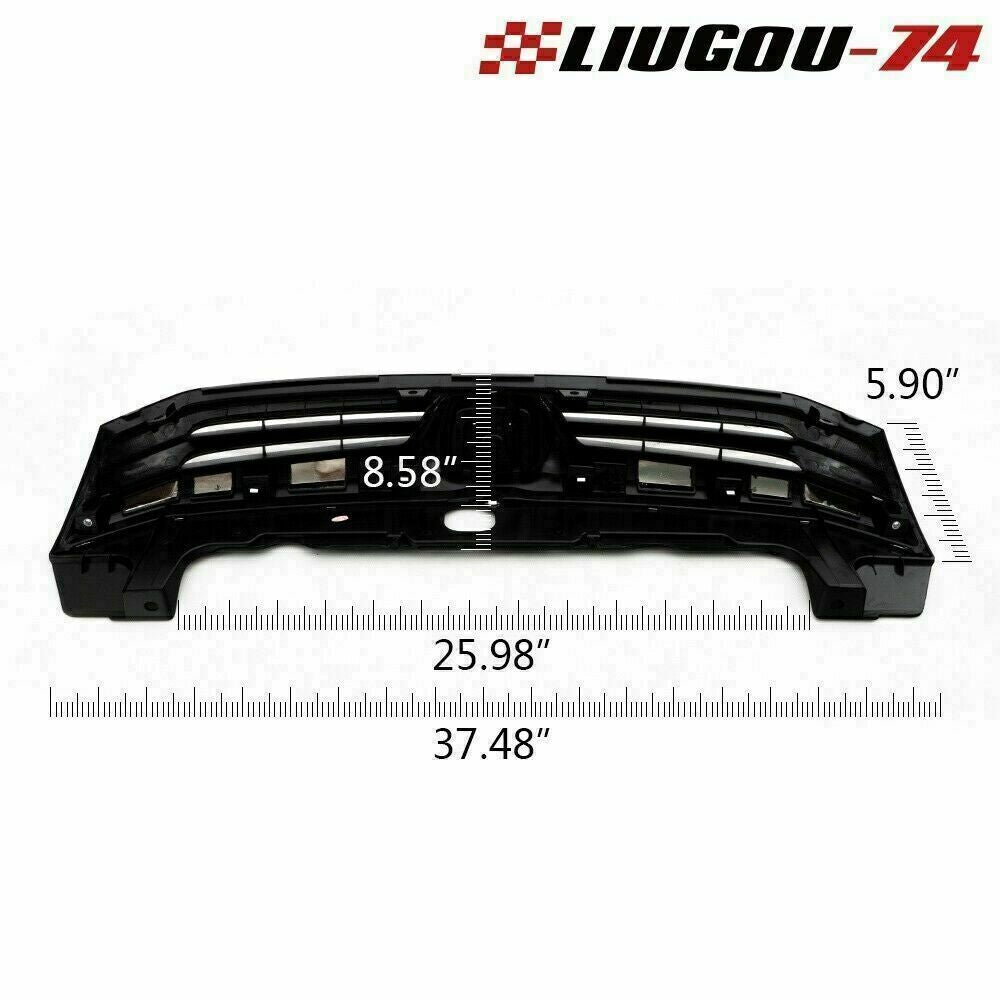 for CHRome and Black Front Bumper Upper Grille Fits 2012 for Honda for Civic 4Dr Sedan - v