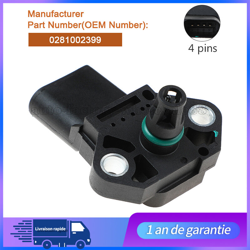 Capteur De Pression Pour for AUDI for VW for SKODA for SEAT MAP 0281002399 038906051B Neuf