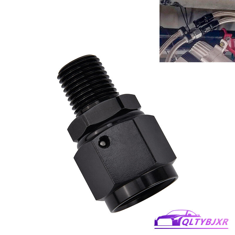 8AN AN8 Female Flare to 1/4NPT Male Straight Swivel Adapter Fitting Aluminum