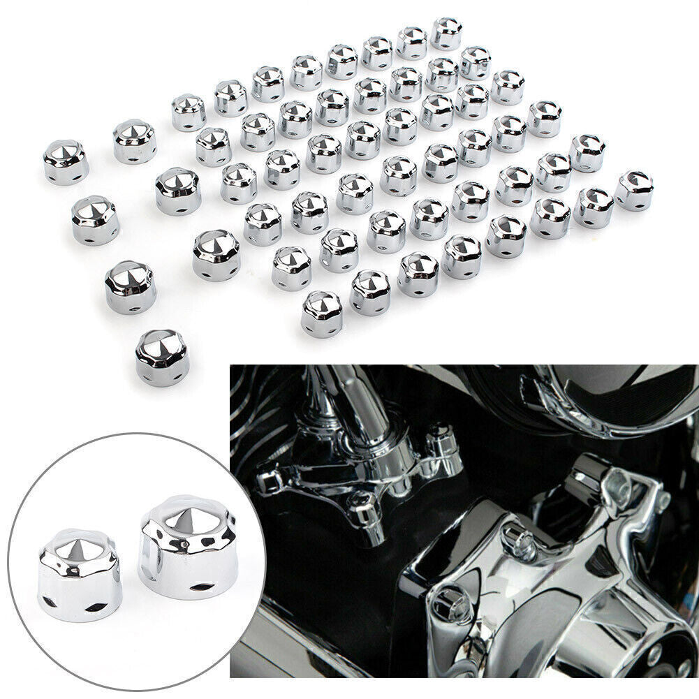 for Harley Road King Electra Glide 99-16 FLHX FLHTK Chrome CNC Engine Bolt Cap Q