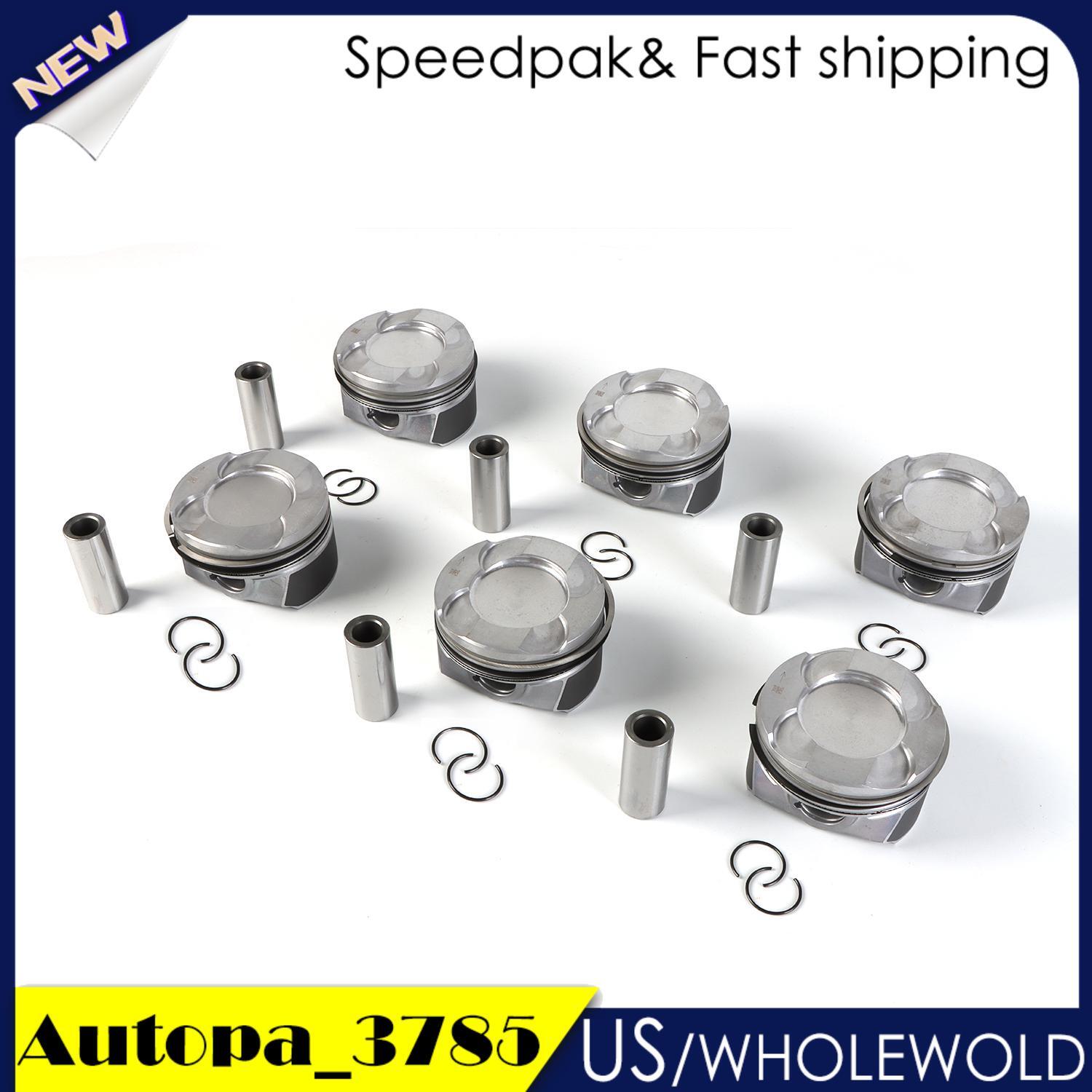 6PCS N55B30 Engine Pistons Rings Set Fits for BMW F20 F21 F30 F10 X3 X4 X6 84mm