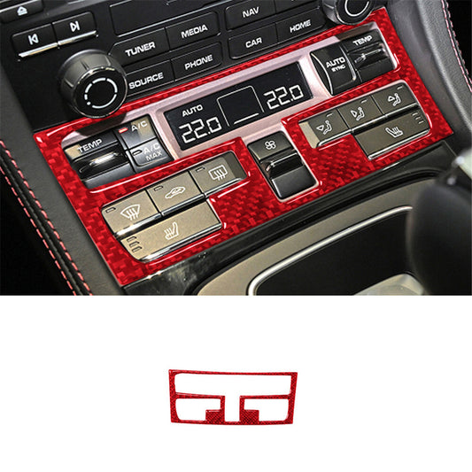 Red Carbon Fiber Central CD & A/C Panel Trim for Lexus RC300 350 200T 2015-2020 v