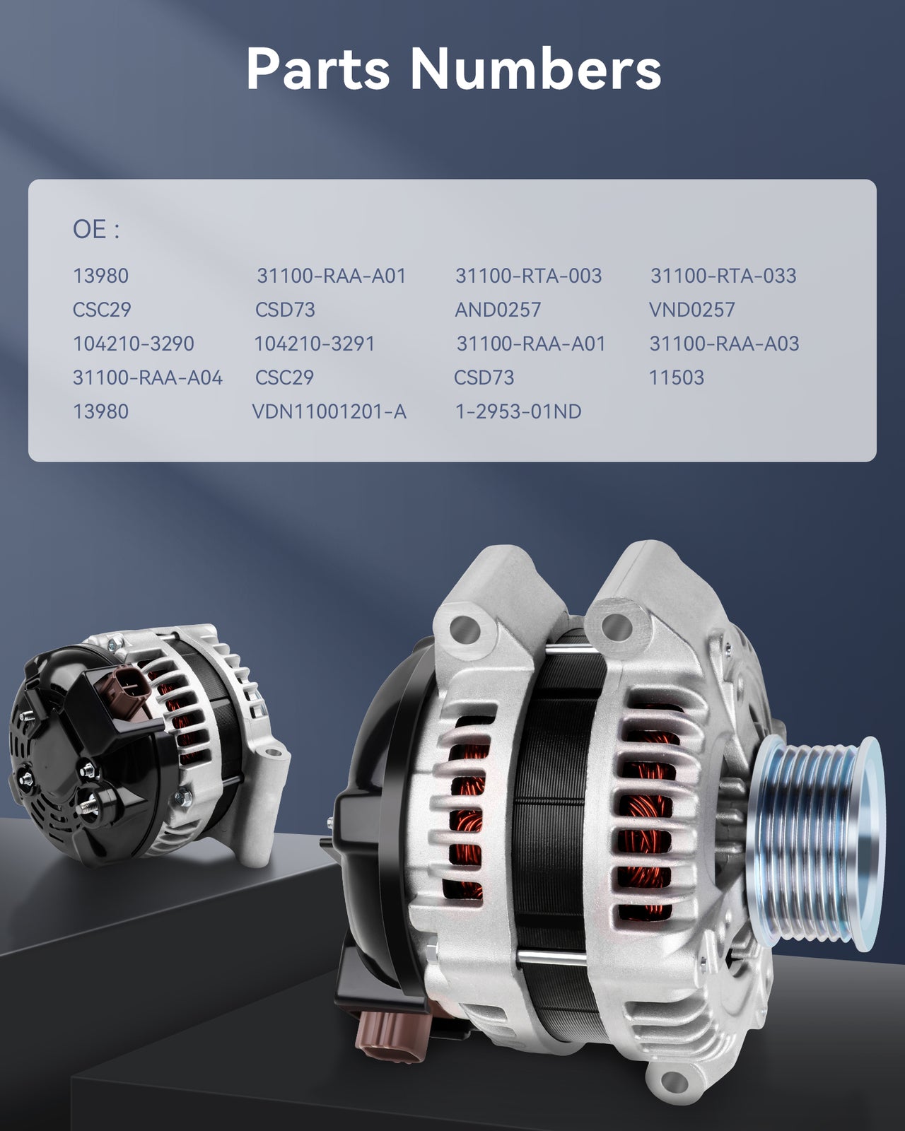 Alternator 31100-RAA-A01 Fit for 2003-2011 for Honda Element EX Sport Utility 2.4L