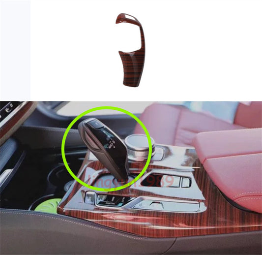 For 2018-2023 for BMW 5 Series G30 Peach Wood Grain Gear Lever Shift Knob Cover Trim