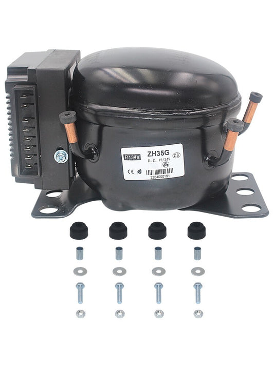 QDZH35G 12V 24V DC R134a Car Refrigeration Air Compressor Fridge Freezer Marine