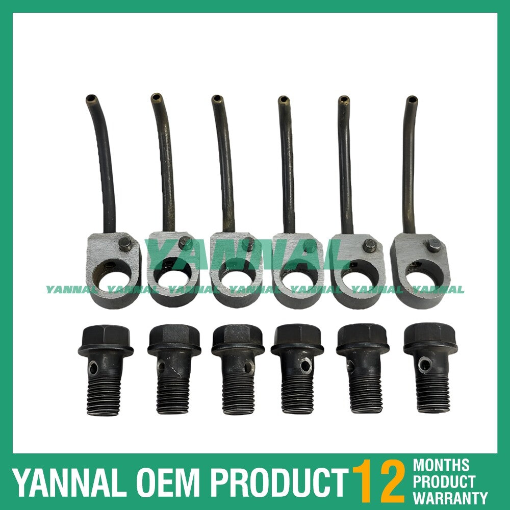 6-piece DB58 oil nozzle + screw pack for /Develon excavator engine parts