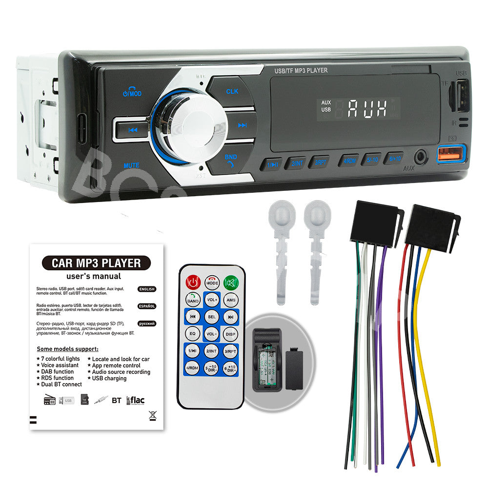 Bluetooth 1 DIN Car Radio Stereo MP3 Audio Player In-Dash AUX Input /FM/USB/RCA