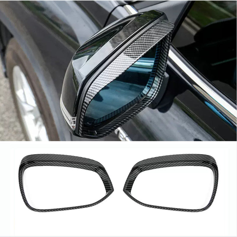 for Toyota Highlander 2015-2019 Carbon Fiber Rearview Mirror Rain Eyebrow Trim