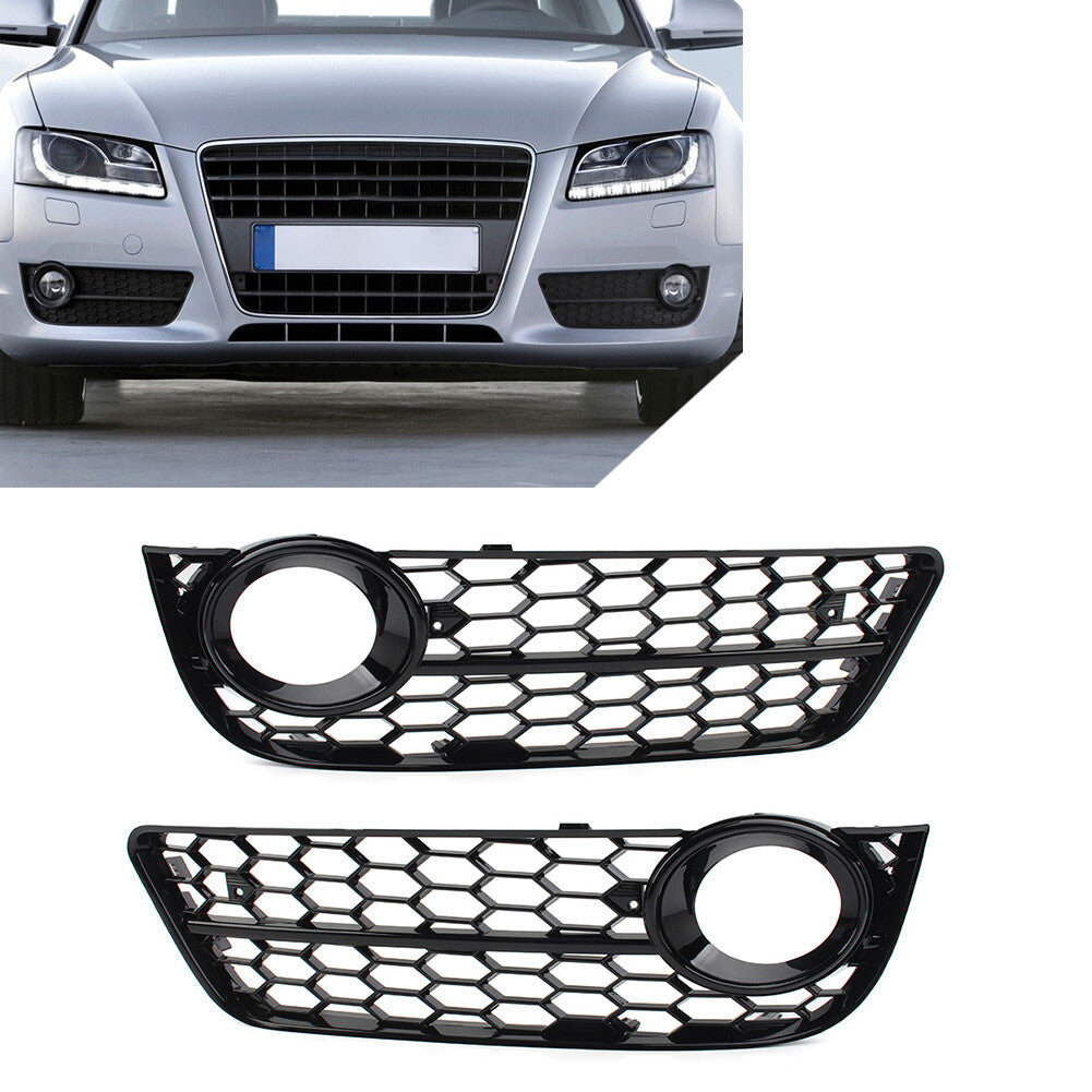 2xHoneycomb mesh front bumper fog light grille cover for Audi A5 2008-2011 2010