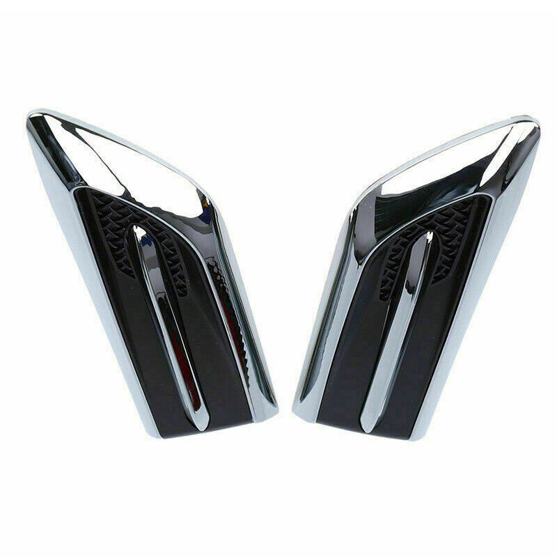 1 pair of side Airflow Fenders Chrome Side Hood Vents Decorative Stickers
