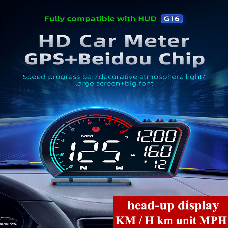 Car Auto Digital GPS Speedometer HUD Head Up Display MPH Overspeed Alarm Parts v