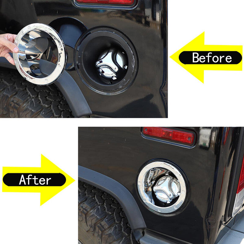 Molded decorative chrome cap for fuel compartment cover and airbox cap of 2003-09 for Hummer H2 ( ) n