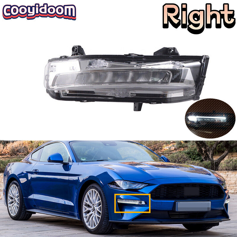 For 2018-20 for Ford for Mustang LED Front Fog Light DRL With Turn Signal Passenger Side