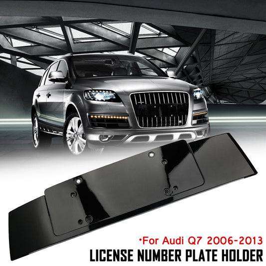 for Audi Q7 06-13 Front Bumper License Number Plate Holder Bracket Support Frame Q