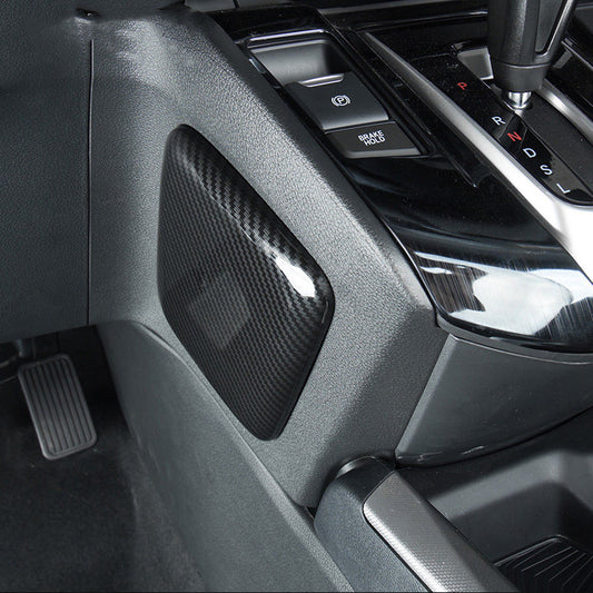 Carbon fiber look Side Central console cover trim for HONDA CR-V CRV 2017-2021 v