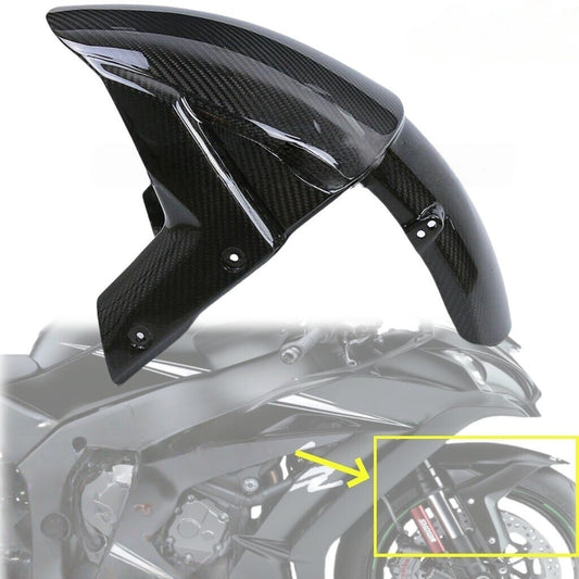 for Kawasaki ZX-10R 2016-2022 3K Carbon Fiber Front Tire Fender Hugger Mud Gaurd Q