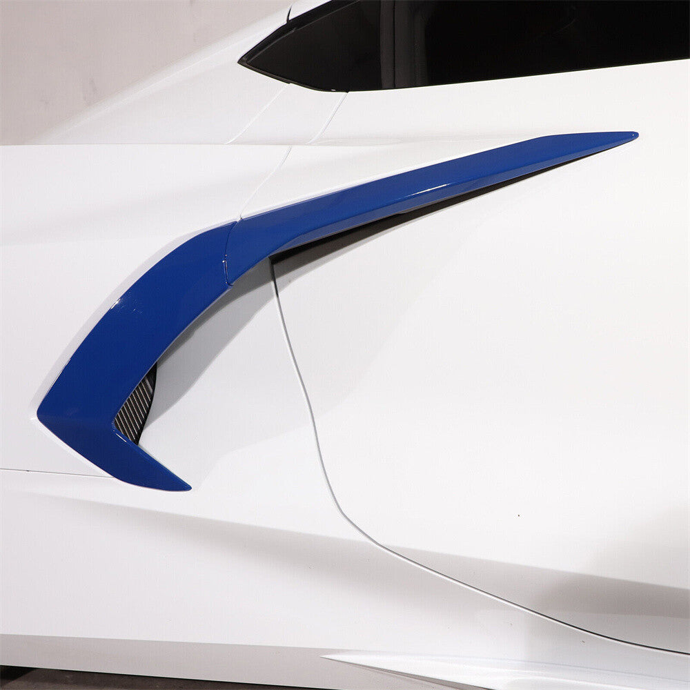 for Chevrolet for Corvette C8 2020-24 Side Fender Vent Door Handle Cover ABS Blue¡Á4
