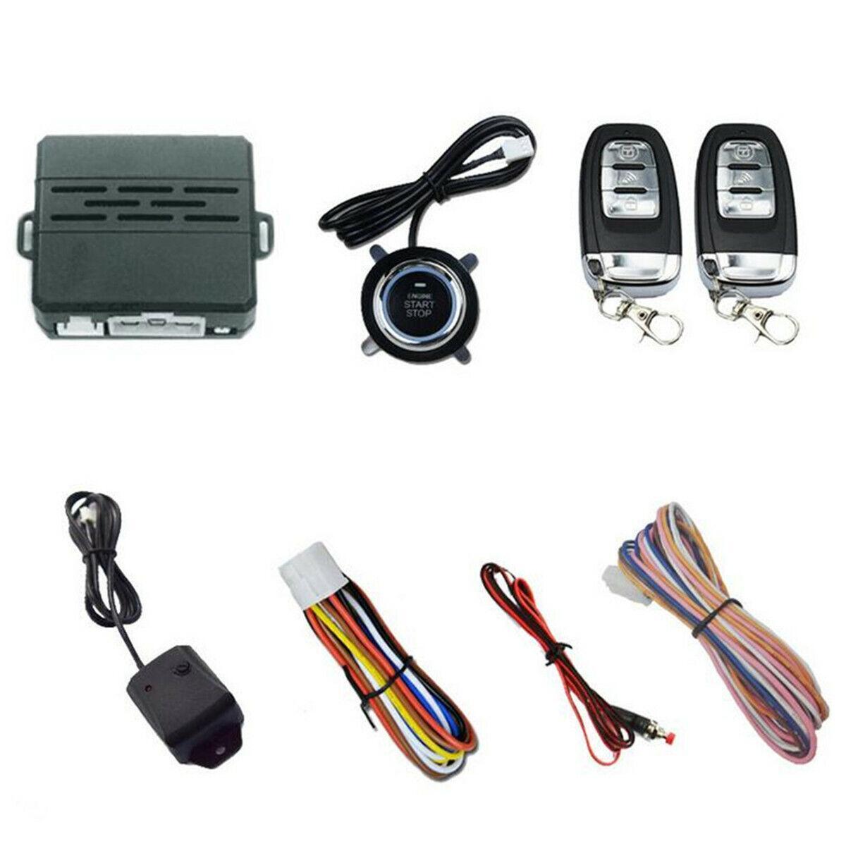 Engine start button remote start alarm system, car one-button start ignition - n
