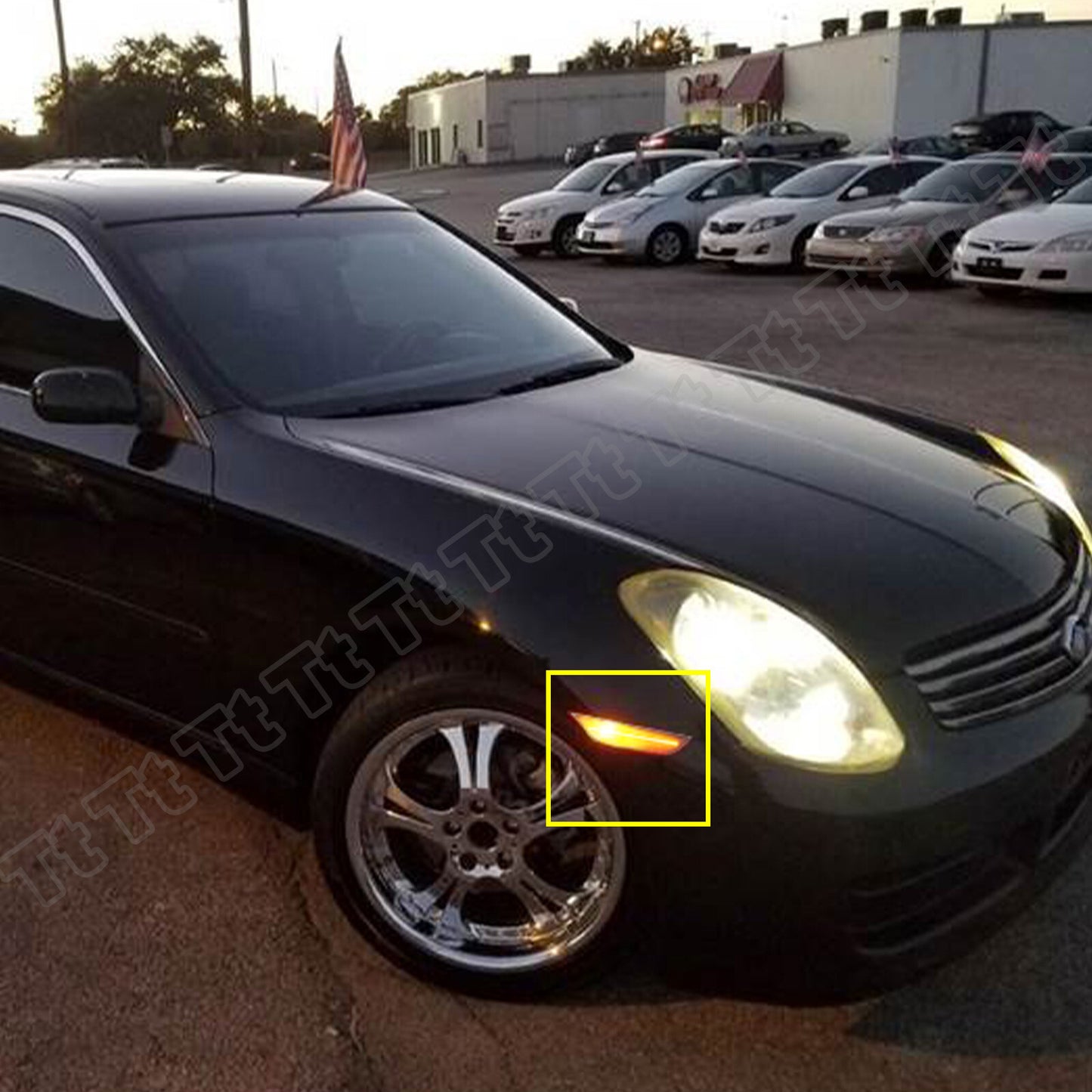 Sequence Switch LED Side Marker Signal Lights for 03-06 for Infiniti G35 Sedan- v