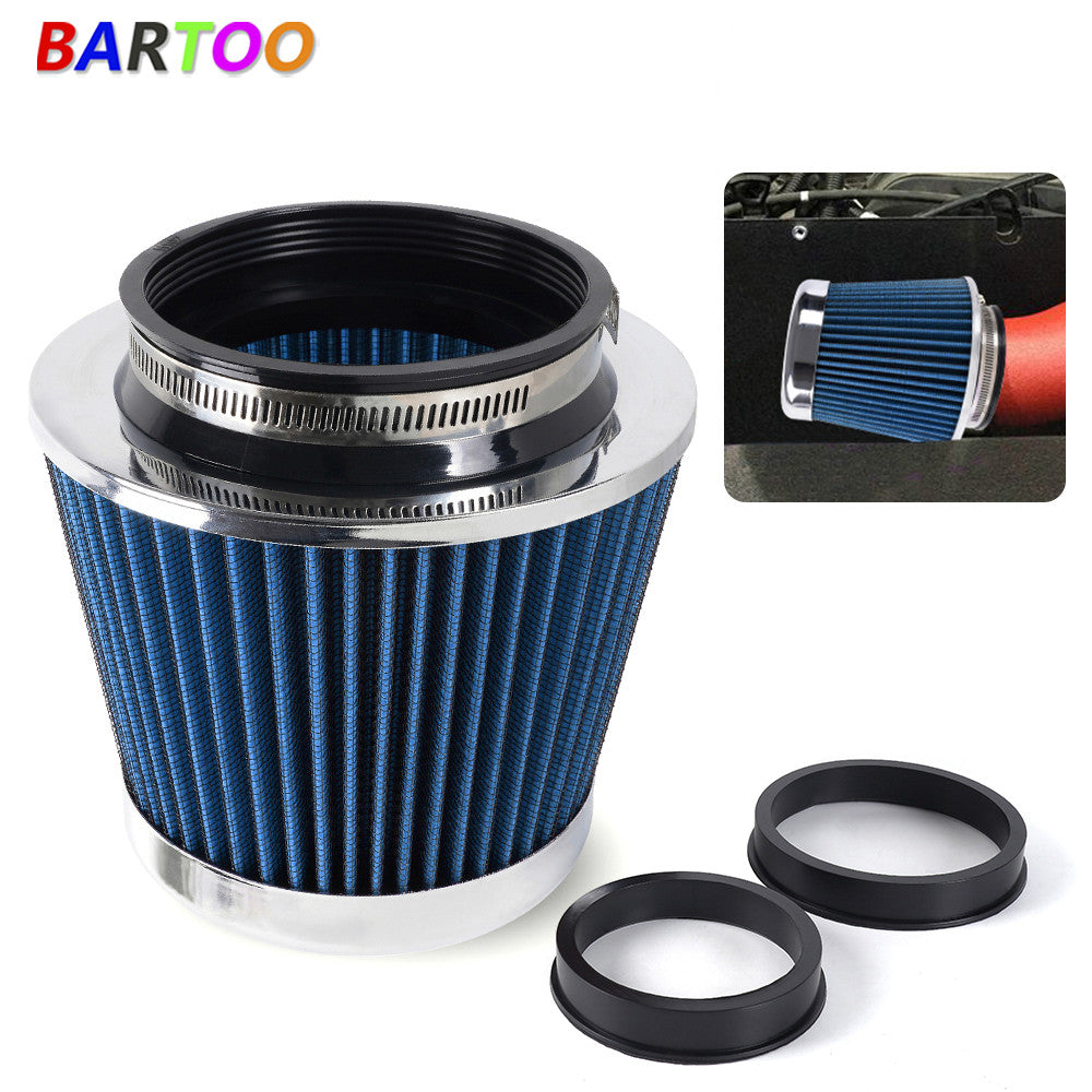 High Flow Performance Cold Air Intake Air Filter 3/3.5/4 Inlet 5 Tall Blue Q