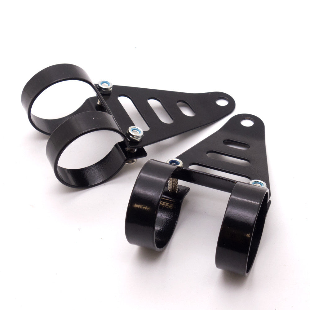41mm-43mm Motorcycle Black Metal Headlight Fork Mount Bracket Clamp Custom Bike Q