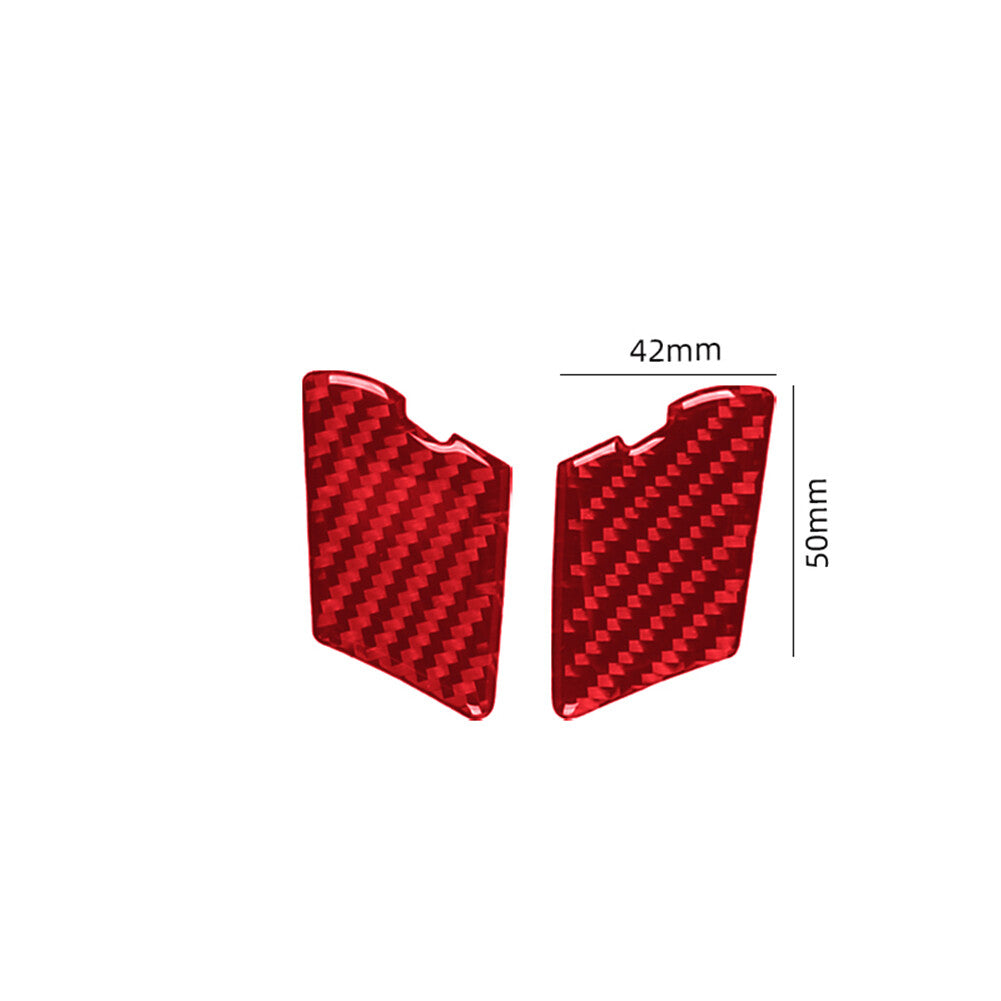 2Pcs Red Carbon Fiber Door Handle Bowl Cover Trim for Toyota Supra A90 2019-2022