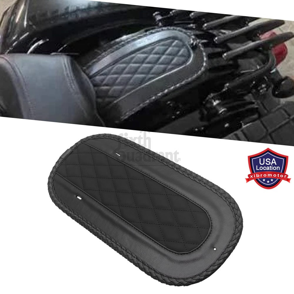 Black Rear Fender Bib Solo for Seat Pad Cushion for Harley Electra Glide Road King