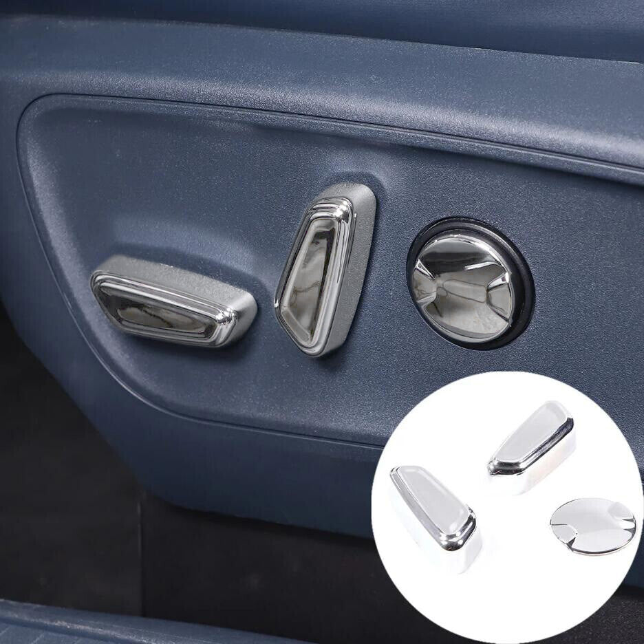 For 2022-2024 Maverick ABS Chrome Inner for Seat Adjustment Button Cover Trim3* v