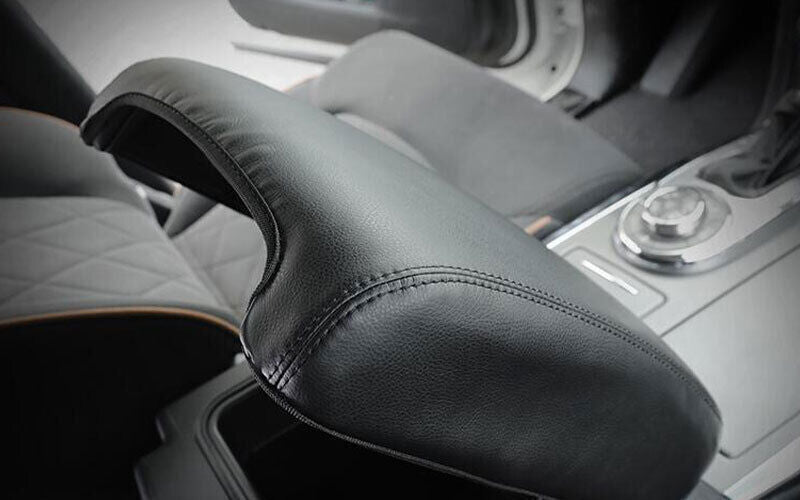 Central Console Armrest Box Cover Black PU Leather for Nissan Armada Y62 17-2024