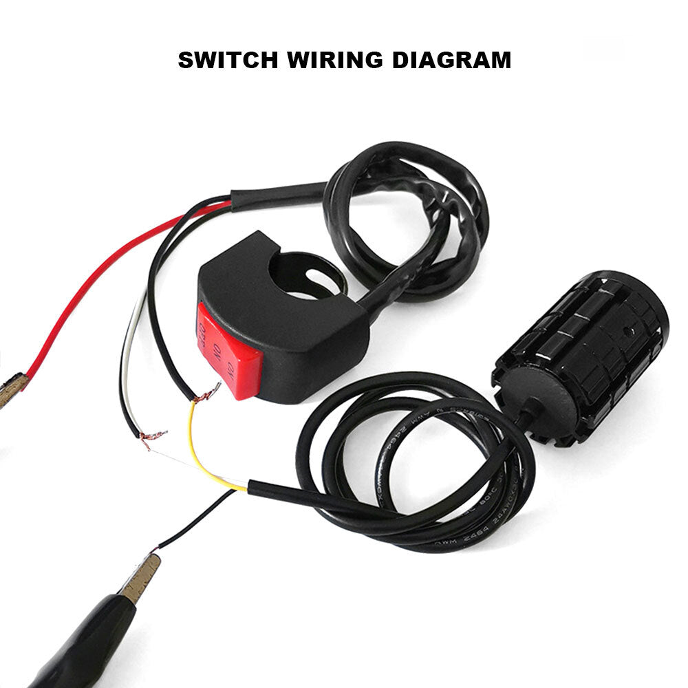 2-Piece Set of Motorcycle Headlights, Fog Lights, Driving Spotlights, and Push-Button Switches n