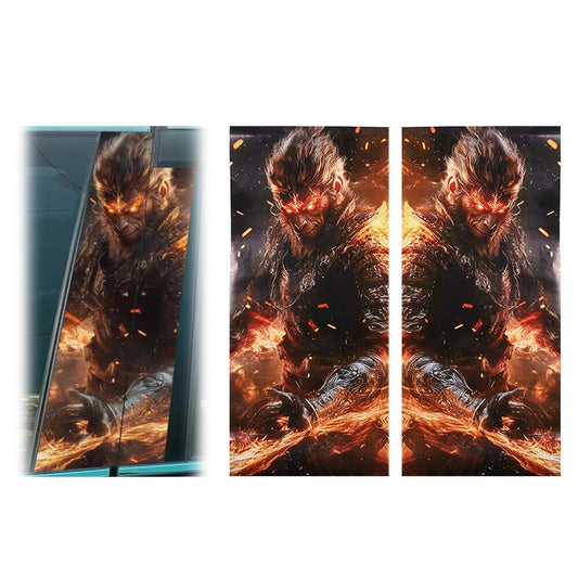 1019.7inch 2pcs Car Center Pillar Monkey Sticker Wukong Decor Decals Vinyls