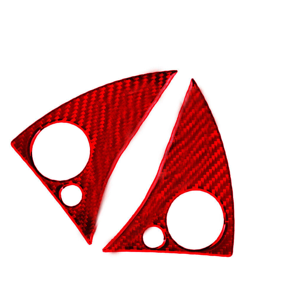 2 x Red Carbon Fiber Steering Wheel Button Trim for C-Class W204 (October 2007) n