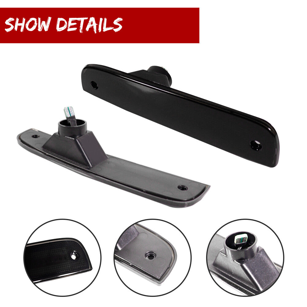 Smoked Lens Side Markers Corner LED Amber Parking Lights for 1997-01 for Jeep Cherokee - v