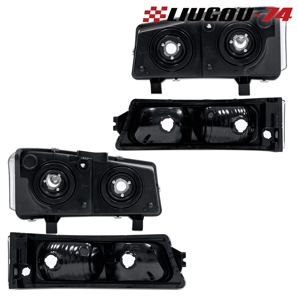 Suitable for 03-07 for Silverado/Avalanche Clear for CHRome Headlights + Fog Lights Brand New - v