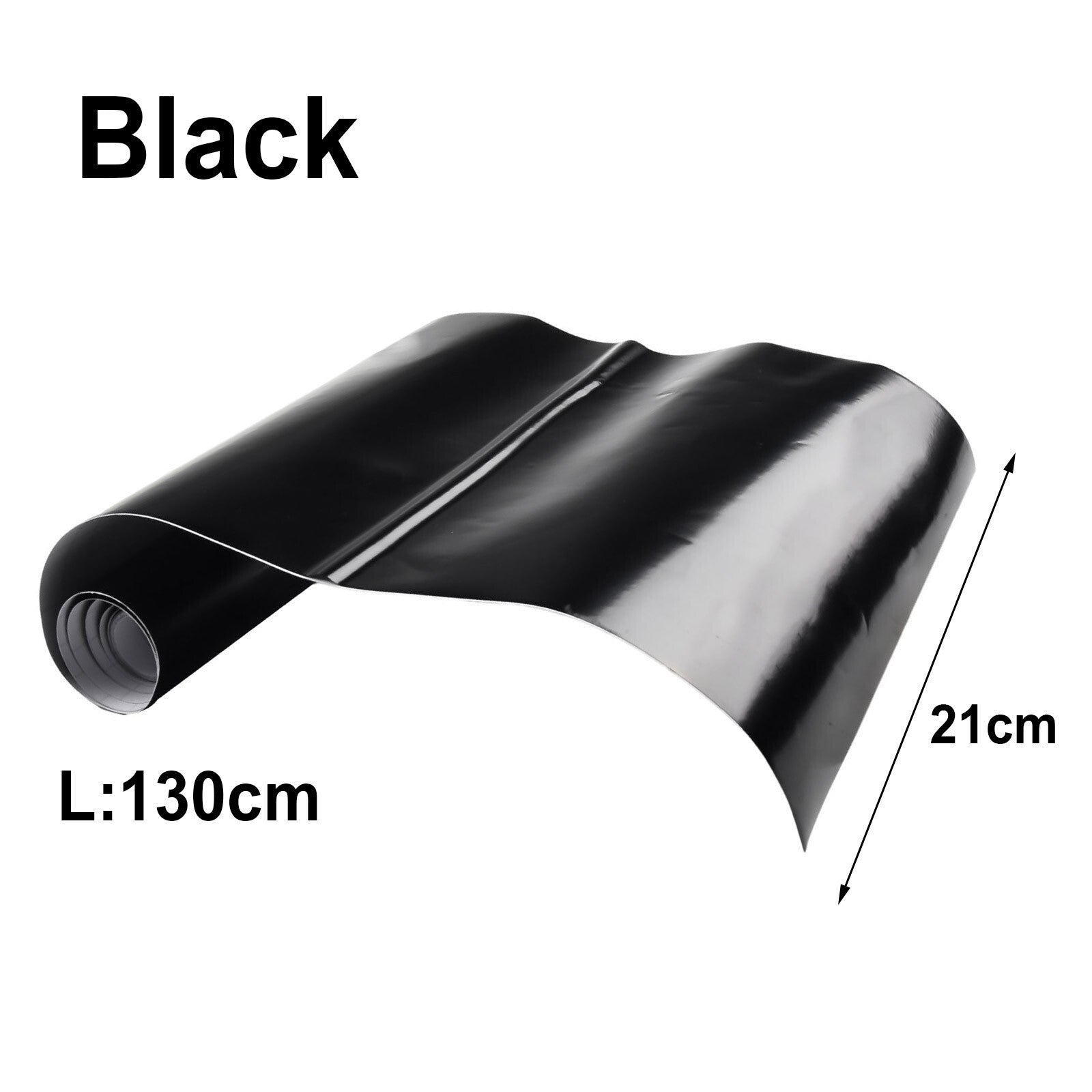 1 piece of solid gloss black vinyl car windshield sun visor sticker 200 x 1400 mm