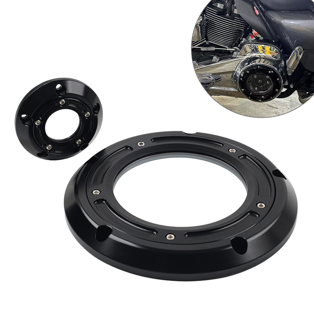 Black Derby Timing Timer Cover for Harley Touring Softail Fat Boy Night Train