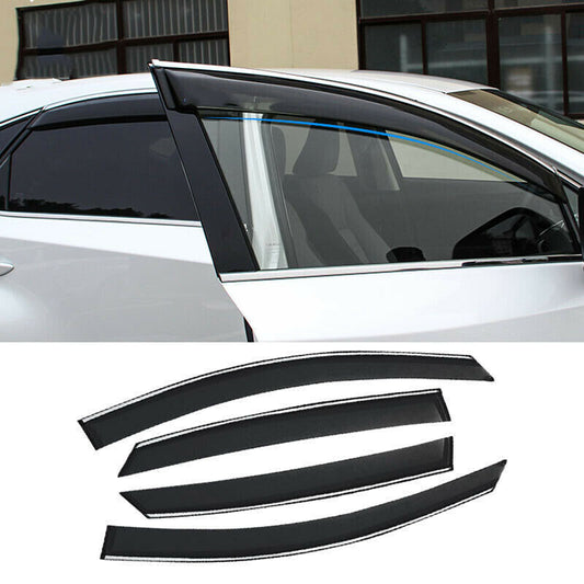 for Lexus NX300h 200t 14-20 W/Chrome Window Visor Vent Shade Sun Rain Guard Trim