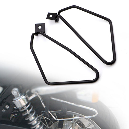 New Black Metal Saddle bag Support Bars Mount Bracket for Harley Sportster XL883 Q
