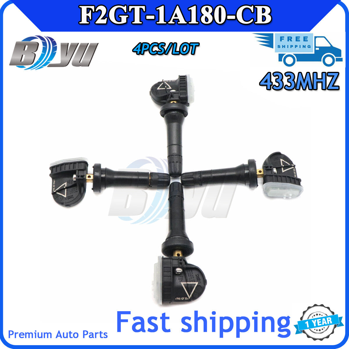 4-piece F2GT-1A180-CB TPMS new tire pressure sensor kit for Mondeo v