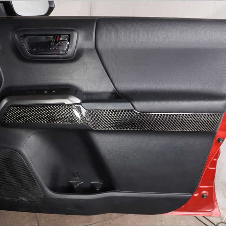 Carbon fiber interior door trim for Toyota Tacoma 2016-2023