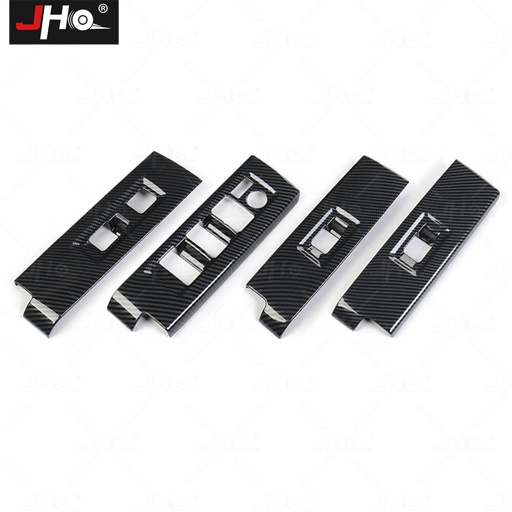 Carbon Fiber Grain Window Lift Switch Panel Cover Trim for Toyota Tundra 2022
