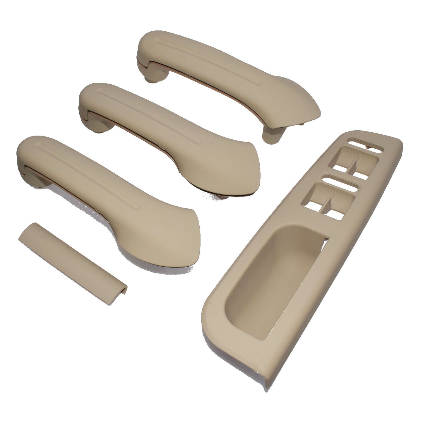 for for VW for Golf MK4 Beige Inner Door Grab Handle Cover Switch Bezel Trim 5 pcs New - v