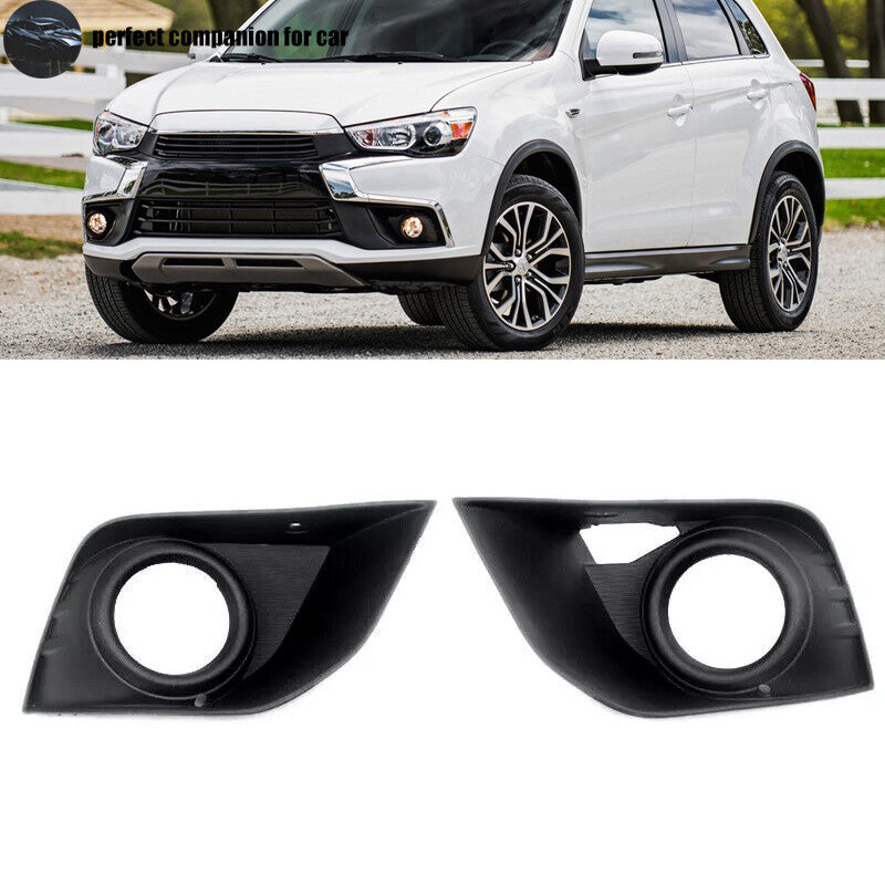 A pair of fog light bezels for Mitsubishi Outlander Sport ASX RVR 2016 - 2019.