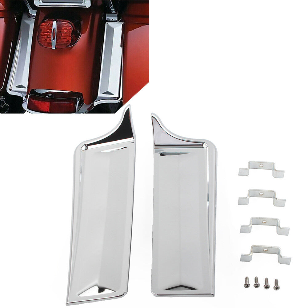 for Harley Touring Electra Glide 2x Chrome Rear Fender Saddlebag Filler Panels
