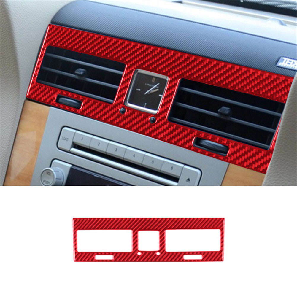 Red Carbon Fiber Center Air Vent Outlet Cover for Lincoln for Navigator 2007-2014