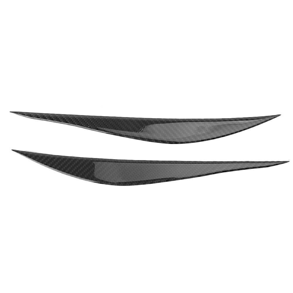 2pcs Real Carbon Fiber Headlight Eyebrow Cover Trim Fit 13-17 for BMW 3 Series F30